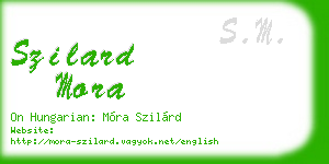 szilard mora business card