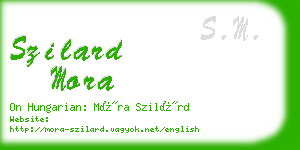 szilard mora business card